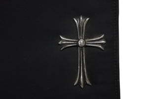 CHROME HEARTS クロムハーツ バインダー ノートカバー マックスフィールド限定 ラージCHクロス ナイロン シルバ−925 美品 中古 4b011713