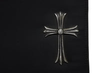 Load image into Gallery viewer, CHROME HEARTS クロムハーツ バインダー ノートカバー マックスフィールド限定 ラージCHクロス ナイロン シルバ−925 美品 中古 4b011713