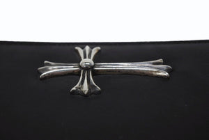 CHROME HEARTS クロムハーツ バインダー ノートカバー マックスフィールド限定 ラージCHクロス ナイロン シルバ−925 美品 中古 4b011713