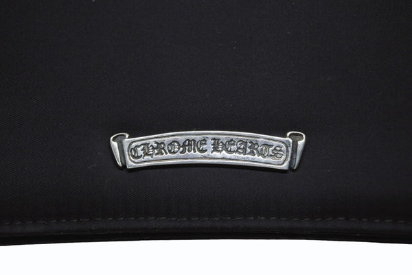 CHROME HEARTS クロムハーツ バインダー ノートカバー マックスフィールド限定 ラージCHクロス ナイロン シルバ−925 美品 中古 4b011713