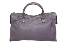 Load image into Gallery viewer, BALENCIAGA バレンシアガ ザ ジャイアント シティ ハンドバッグ 002123 パープル シルバー金具 美品 中古 4b011366