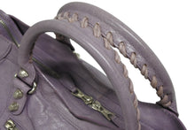 Load image into Gallery viewer, BALENCIAGA バレンシアガ ザ ジャイアント シティ ハンドバッグ 002123 パープル シルバー金具 美品 中古 4b011366