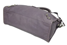 Load image into Gallery viewer, BALENCIAGA バレンシアガ ザ ジャイアント シティ ハンドバッグ 002123 パープル シルバー金具 美品 中古 4b011366