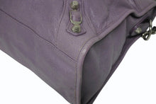 Load image into Gallery viewer, BALENCIAGA バレンシアガ ザ ジャイアント シティ ハンドバッグ 002123 パープル シルバー金具 美品 中古 4b011366