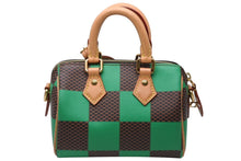 Load image into Gallery viewer, 極美品 LOUIS VUITTON ルイヴィトン スピーディ バンドリエール18 2WAYバッグ N40534 ダミエ ポップ グリーン ゴールド金具 中古 4b011774