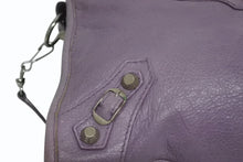 Load image into Gallery viewer, BALENCIAGA バレンシアガ ザ ジャイアント シティ ハンドバッグ 002123 パープル シルバー金具 美品 中古 4b011366