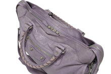 Load image into Gallery viewer, BALENCIAGA バレンシアガ ザ ジャイアント シティ ハンドバッグ 002123 パープル シルバー金具 美品 中古 4b011366