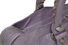 Load image into Gallery viewer, BALENCIAGA バレンシアガ ザ ジャイアント シティ ハンドバッグ 002123 パープル シルバー金具 美品 中古 4b011366