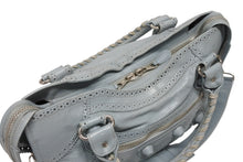 Load image into Gallery viewer, BALENCIAGA バレンシアガ Giant City ジャイアント シティ 2WAYバッグ 204529 ブルー シルバー金具 美品 中古 4b011368