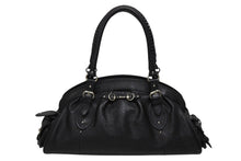 Load image into Gallery viewer, 極美品 Christian Dior クリスチャンディオール ヴィンテージ ハンドバッグ 01-RU-1006 ブラック レザー シルバー金具 中古 4b011627
