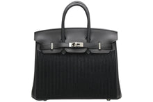 Load image into Gallery viewer, 新品未使用 HERMES エルメス Birkin25 バーキン25 ハンドバッグ ヴォースイフト ブラック コートアコート B刻印 シルバー金具 中古 4b013159