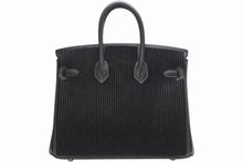 Load image into Gallery viewer, 新品未使用 HERMES エルメス Birkin25 バーキン25 ハンドバッグ ヴォースイフト ブラック コートアコート B刻印 シルバー金具 中古 4b013159