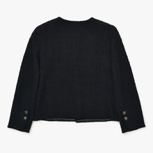 Load image into Gallery viewer, 極美品 CHANEL シャネル ツイード ジャケット P36437V26291 ブラック ウール ナイロン モヘア サイズ46 中古 4b013314