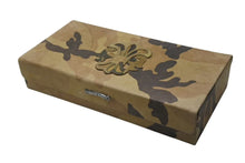 画像をギャラリービューアに読み込む, CHROME HEARTS クロムハーツ サングラスケース メガネケース BSフレア パッチ カーキ 迷彩 カモ柄 シルバー金具 美品 中古 4b002567