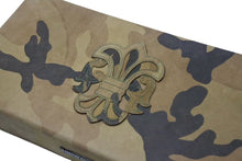 画像をギャラリービューアに読み込む, CHROME HEARTS クロムハーツ サングラスケース メガネケース BSフレア パッチ カーキ 迷彩 カモ柄 シルバー金具 美品 中古 4b002567