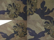 画像をギャラリービューアに読み込む, CHROME HEARTS クロムハーツ サングラスケース メガネケース BSフレア パッチ カーキ 迷彩 カモ柄 シルバー金具 美品 中古 4b002567