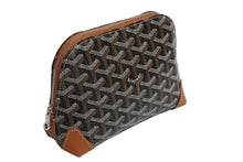 画像をギャラリービューアに読み込む, 新品未使用 GOYARD ゴヤール ポーチ ヴァンドーム コスメティックポーチ ブラウン シルバー金具 中古 4b003702
