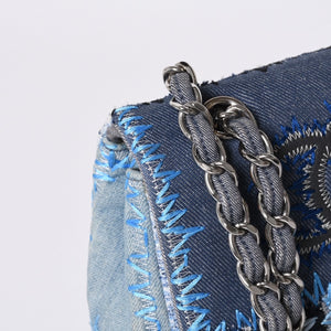 極美品 CHANEL シャネル デカマトラッセ30 Sフラップ Wチェーンショルダーバッグ 21番台 ココマーク パッチワーク ステッチ 中古 4a000390