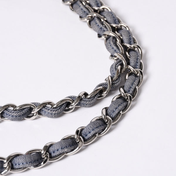 極美品 CHANEL シャネル デカマトラッセ30 Sフラップ Wチェーンショルダーバッグ 21番台 ココマーク パッチワーク ステッチ 中古 4a000390