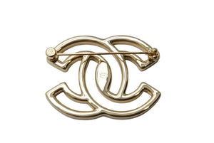 極美品 CHANEL シャネル ココマーク ブローチ 重量約35.0g B24A刻印 メタル ゴールド ブラック バイカラー 中古 4b003933