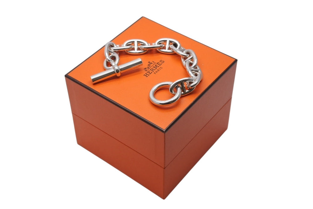 New and unused HERMES Chaine d'Ancle GM Bracelet Weight approx. 98.5g Ag925 stamp 10 links Silver 925 Used 4b004016