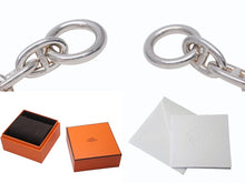 画像をギャラリービューアに読み込む, 新品未使用 HERMES エルメス シェーヌダンクルGM ブレスレット 重量約98.5g Ag925刻印 10リンク シルバ−925 中古 4b004016