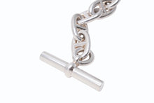 画像をギャラリービューアに読み込む, 新品未使用 HERMES エルメス シェーヌダンクルGM ブレスレット 重量約98.5g Ag925刻印 10リンク シルバ−925 中古 4b004016