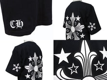 画像をギャラリービューアに読み込む, CHROME HEARTS クロムハーツ ハーフスリーブポケット 半袖Tシャツ スクロールラベル ラージスター サイズS 美品 中古 4b004759