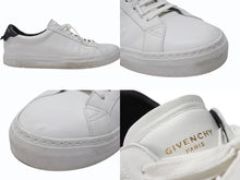 画像をギャラリービューアに読み込む, Givenchy ジバンシー アーバンストリート レザー ロートップスニーカー レザー ホワイト ブラック サイズ45 美品 中古 4B004914