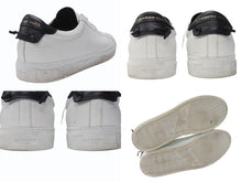 画像をギャラリービューアに読み込む, Givenchy ジバンシー アーバンストリート レザー ロートップスニーカー レザー ホワイト ブラック サイズ45 美品 中古 4B004914