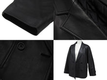 Load image into Gallery viewer, Christian Dior クリスチャンディオール レザージャケット レザーコート ブラック ラムスキン 美品 中古 4b005833