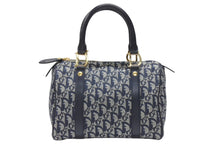 Load image into Gallery viewer, Christian Dior クリスチャンディオール スピーディ25 ハンドバッグ トロッター ネイビー ゴールド金具 美品 中古 4b005913