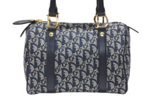 Load image into Gallery viewer, Christian Dior クリスチャンディオール スピーディ25 ハンドバッグ トロッター ネイビー ゴールド金具 美品 中古 4b005913