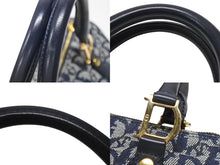Load image into Gallery viewer, Christian Dior クリスチャンディオール スピーディ25 ハンドバッグ トロッター ネイビー ゴールド金具 美品 中古 4b005913