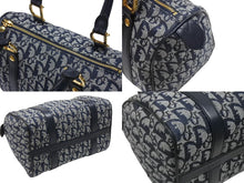 Load image into Gallery viewer, Christian Dior クリスチャンディオール スピーディ25 ハンドバッグ トロッター ネイビー ゴールド金具 美品 中古 4b005913
