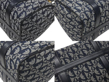 Load image into Gallery viewer, Christian Dior クリスチャンディオール スピーディ25 ハンドバッグ トロッター ネイビー ゴールド金具 美品 中古 4b005913