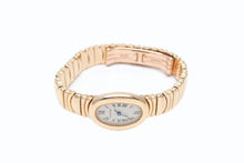 画像をギャラリービューアに読み込む, 極美品 CARTIER カルティエ BAIGNOIRE MINI ミニ ベニュワール 腕時計 W15109D8 重量約66.0g 金無垢 白文字盤 防水ケース クォーツ 中古 4b006172