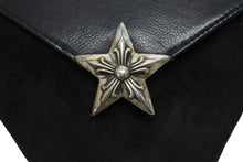 Load image into Gallery viewer, 極美品 CHROME HEARTS クロムハーツ 5PT ラージスター トライアングル ショルダーバッグ ブラック ベロア レザー シルバー925 中古 4b006283