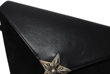 Load image into Gallery viewer, 極美品 CHROME HEARTS クロムハーツ 5PT ラージスター トライアングル ショルダーバッグ ブラック ベロア レザー シルバー925 中古 4b006283