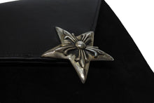 Load image into Gallery viewer, 極美品 CHROME HEARTS クロムハーツ 5PT ラージスター トライアングル ショルダーバッグ ブラック ベロア レザー シルバー925 中古 4b006283