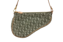 Load image into Gallery viewer, 新品同様 Christian Dior クリスチャンディオール トロッター サドルポーチ ワンショルダー グリーン MC 0071 中古 4b006511
