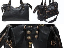画像をギャラリービューアに読み込む, 極美品 BALENCIAGA バレンシアガ ザ ジャイアント シティ 2WAYハンドバッグ ショルダーバッグ ブラック ローズゴールド金具 中古 4b006828