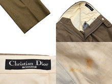 画像をギャラリービューアに読み込む, Dior ディオール テーラード ジャケット オールド ベージュ オールド ウール キュプラ サイズ L 良品 中古 4b010143