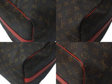 画像をギャラリービューアに読み込む, 極美品 LOUIS VUITTON ルイヴィトン キーポルバンドリエール50 ボストンバッグ M44740 ゴールド金具 ブラウン レッド 中古 4b001071