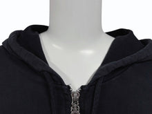 画像をギャラリービューアに読み込む, CHROME HEARTS クロムハーツ ジップアップパーカー フーディー サイズS リップアンドタン フローラルクロス ブラック 美品 中古 4b011058