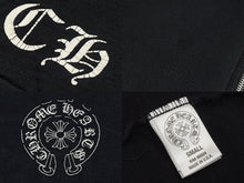 画像をギャラリービューアに読み込む, CHROME HEARTS クロムハーツ ジップアップパーカー フーディー サイズS リップアンドタン フローラルクロス ブラック 美品 中古 4b011058