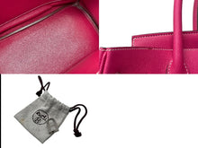 Load image into Gallery viewer, HERMES エルメス バーキン30 キャンディ ローズティリアン □O刻印 ヴォーエプソン シルバー金具 ハンドバッグ 美品 中古 4b011472