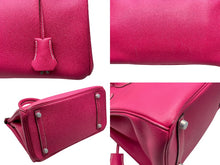 Load image into Gallery viewer, HERMES エルメス バーキン30 キャンディ ローズティリアン □O刻印 ヴォーエプソン シルバー金具 ハンドバッグ 美品 中古 4b011472