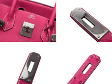 Load image into Gallery viewer, HERMES エルメス バーキン30 キャンディ ローズティリアン □O刻印 ヴォーエプソン シルバー金具 ハンドバッグ 美品 中古 4b011472