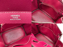 Load image into Gallery viewer, HERMES エルメス バーキン30 キャンディ ローズティリアン □O刻印 ヴォーエプソン シルバー金具 ハンドバッグ 美品 中古 4b011472